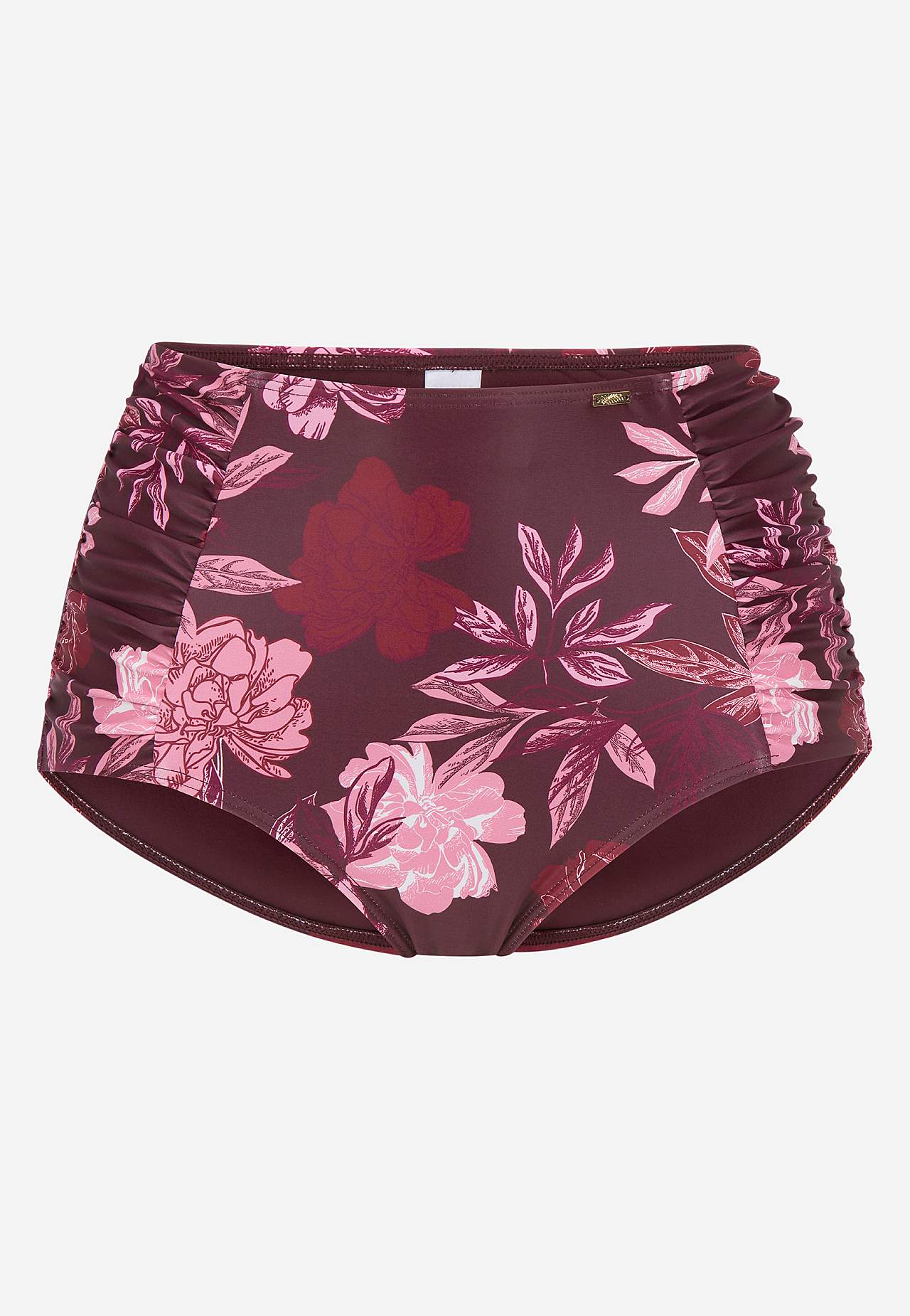 Wzorzysty dół bikini z wysokim stanem