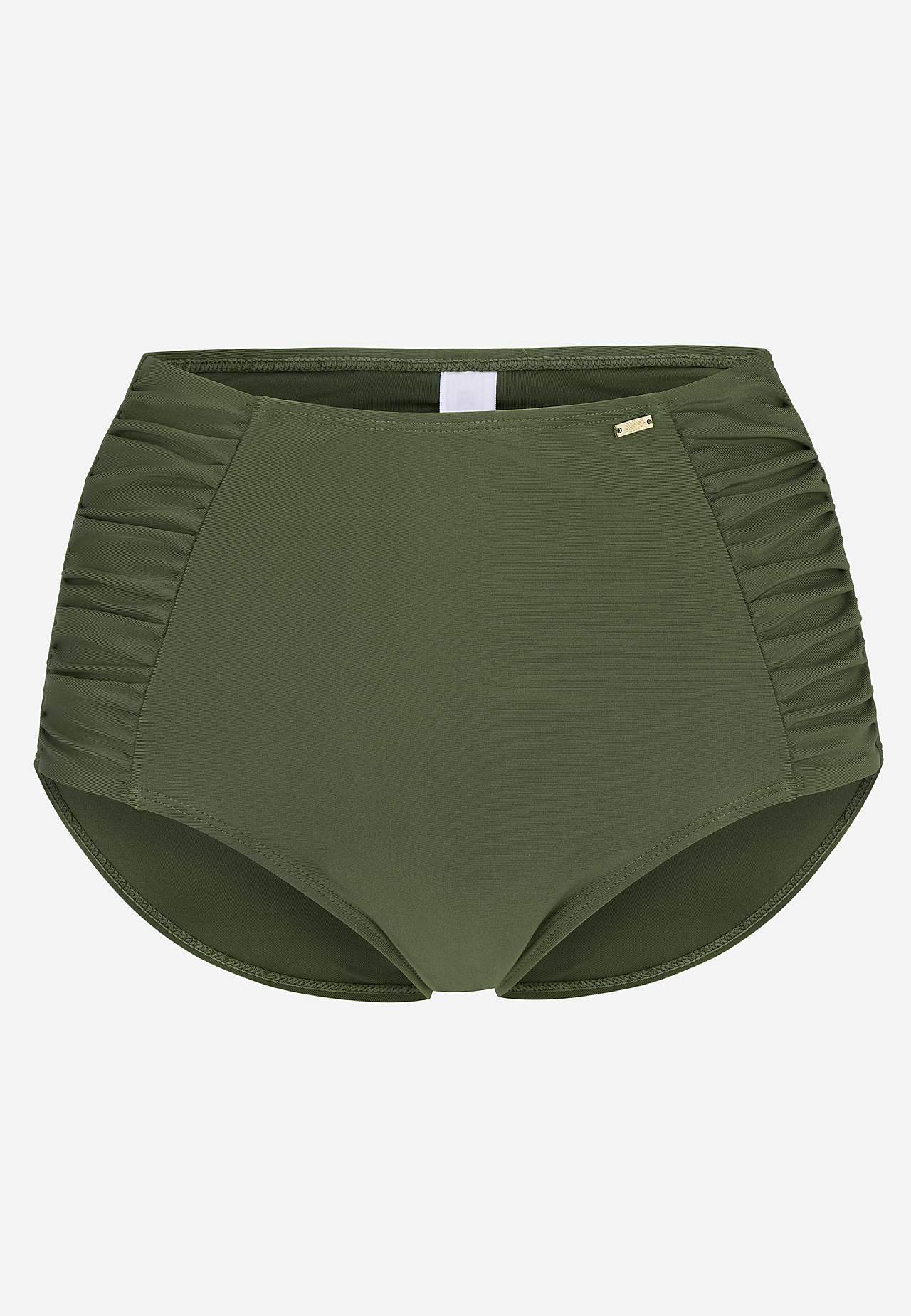 Jednokolorowy dół bikini z wysokim stanem