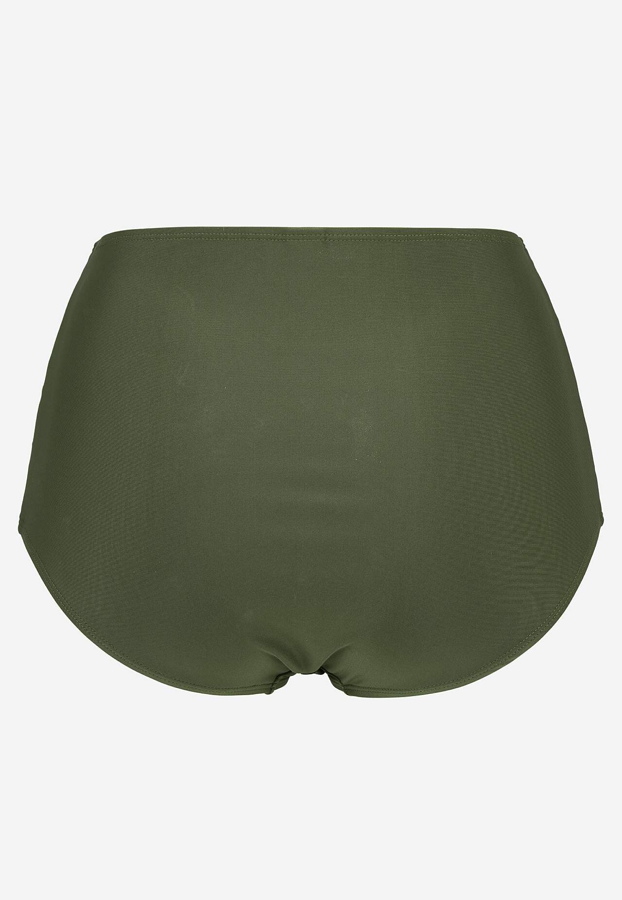 Jednokolorowy dół bikini z wysokim stanem