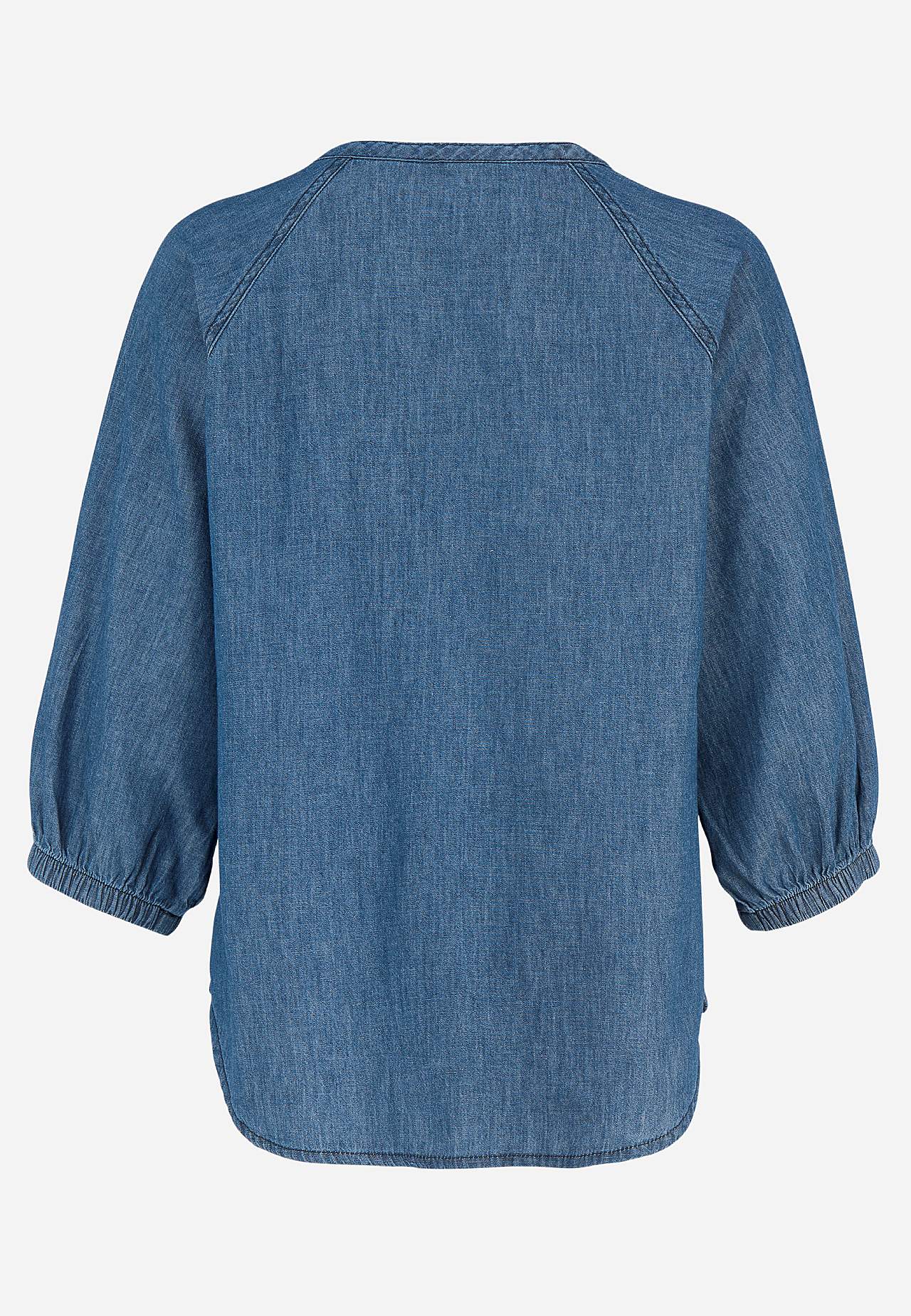 Bluzka z denimu ze szerokimi rękawami
