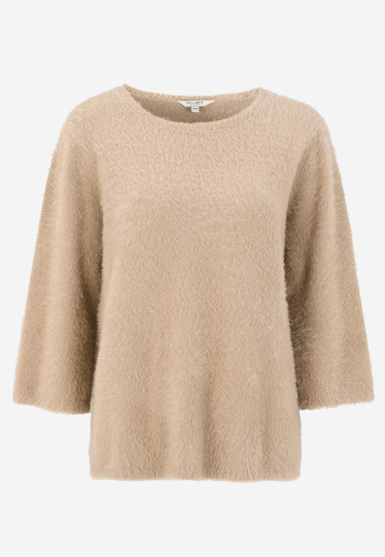 Dzianinowy sweter z rękawami 3/4