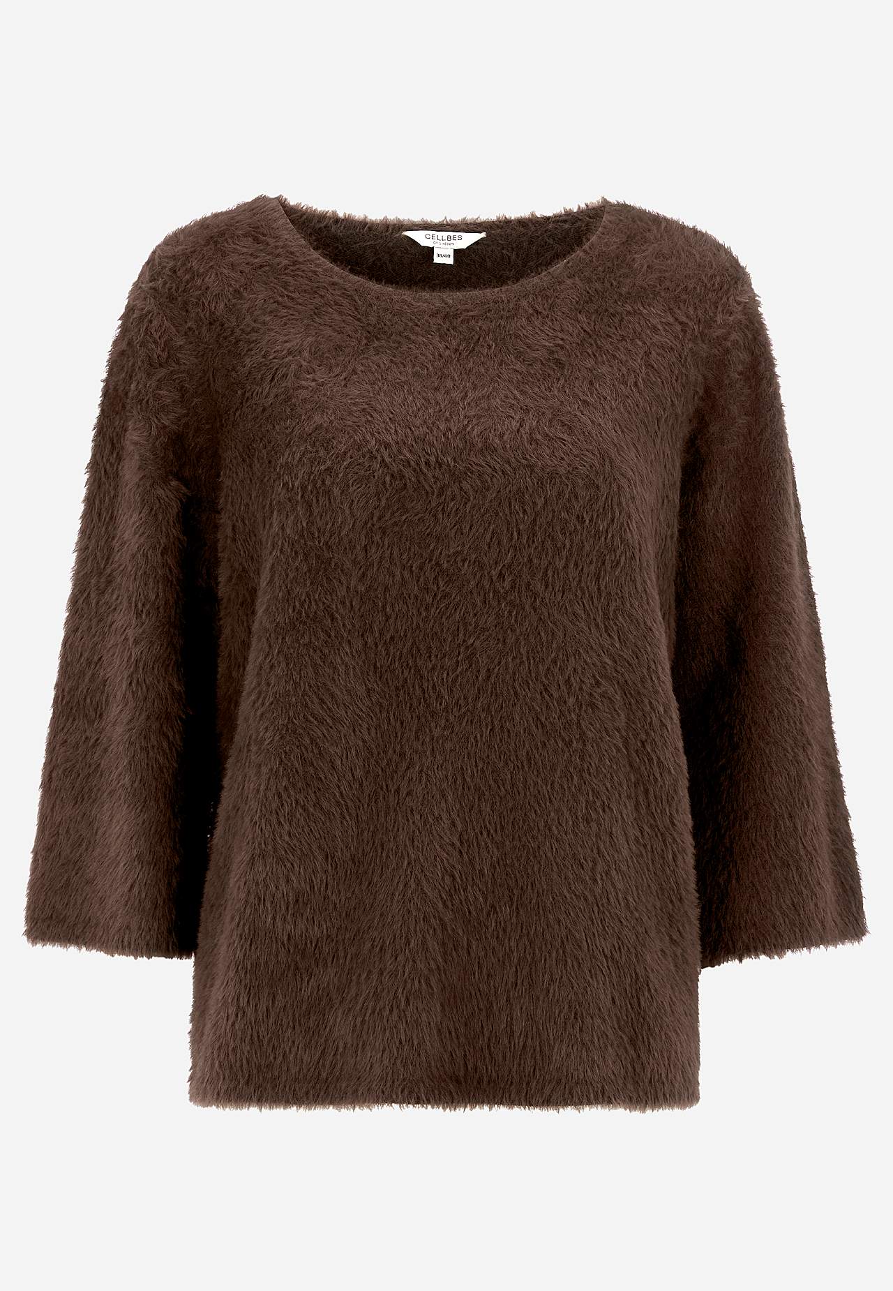 Dzianinowy sweter z rękawami 3/4