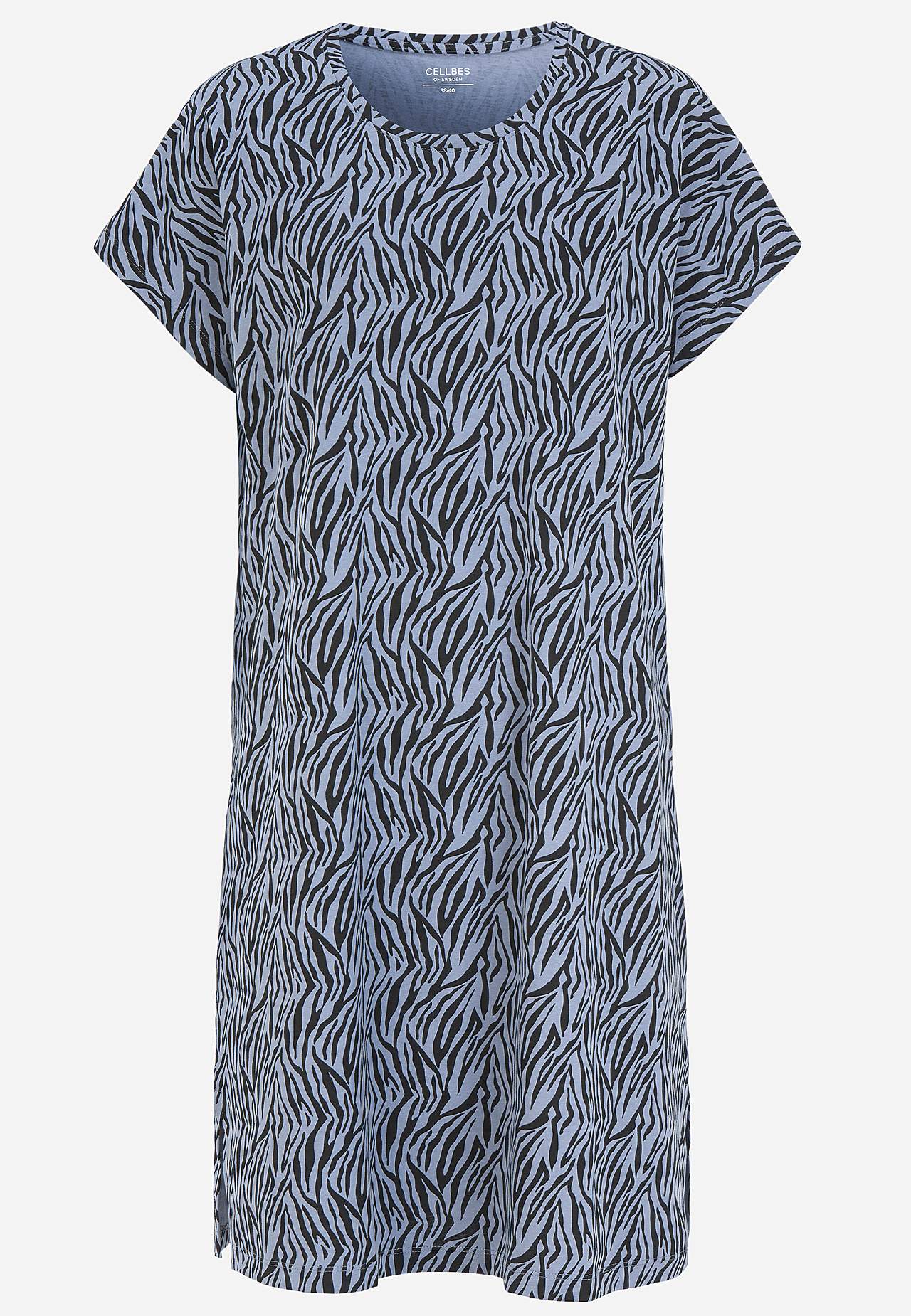 Wzorzysta koszula nocna z bawełny 2 sztuki