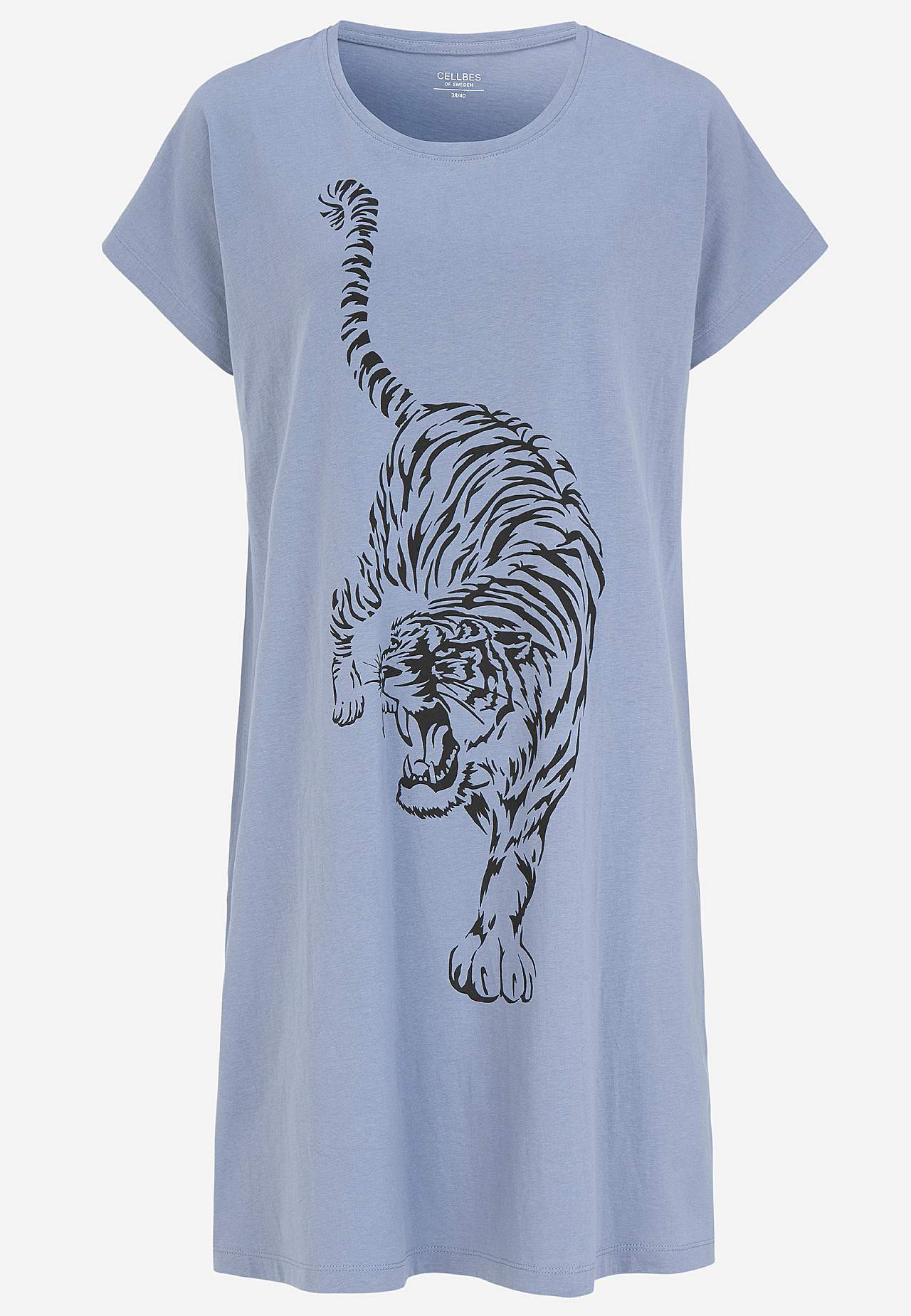 Wzorzysta koszula nocna z bawełny 2 sztuki