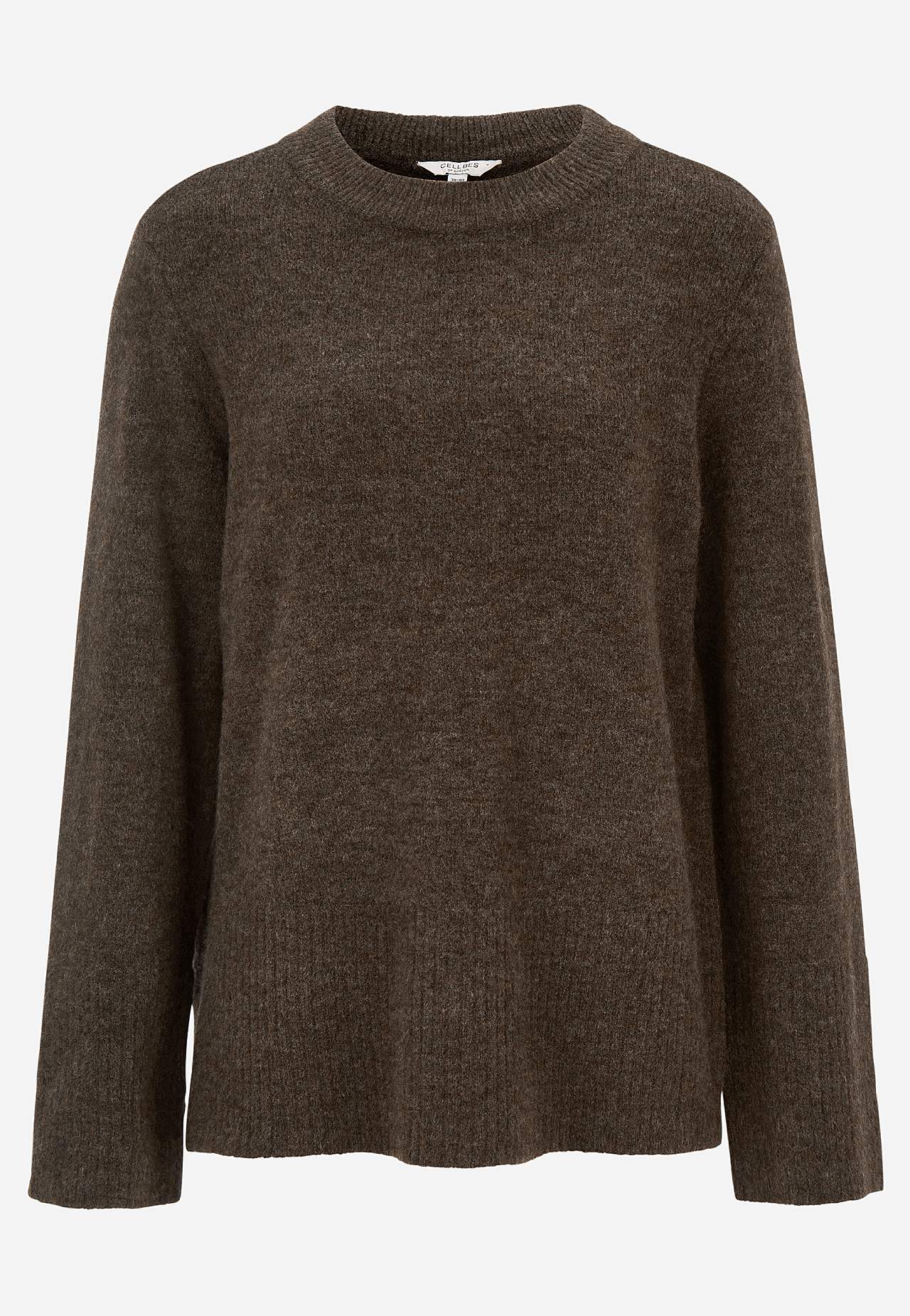 Dzianinowy sweter z okrągłym dekoltem