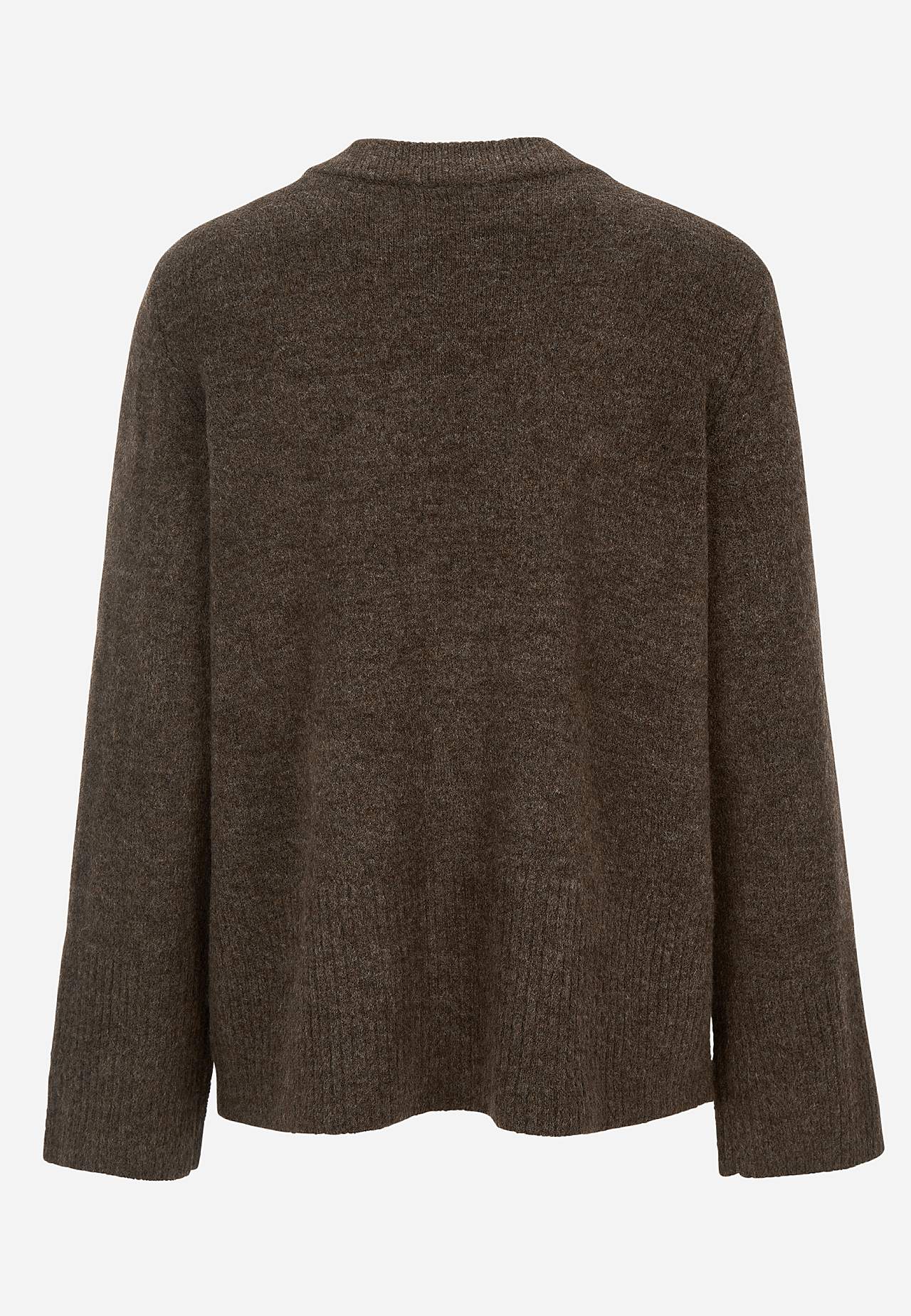 Dzianinowy sweter z okrągłym dekoltem