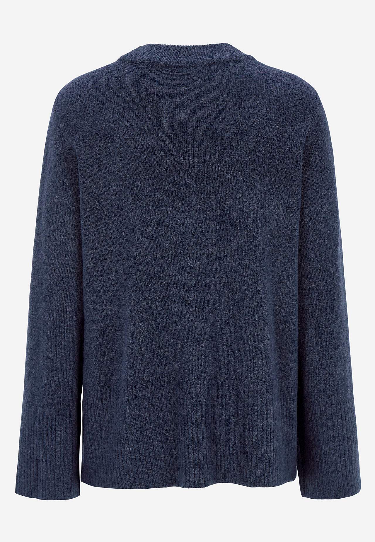 Dzianinowy sweter z okrągłym dekoltem