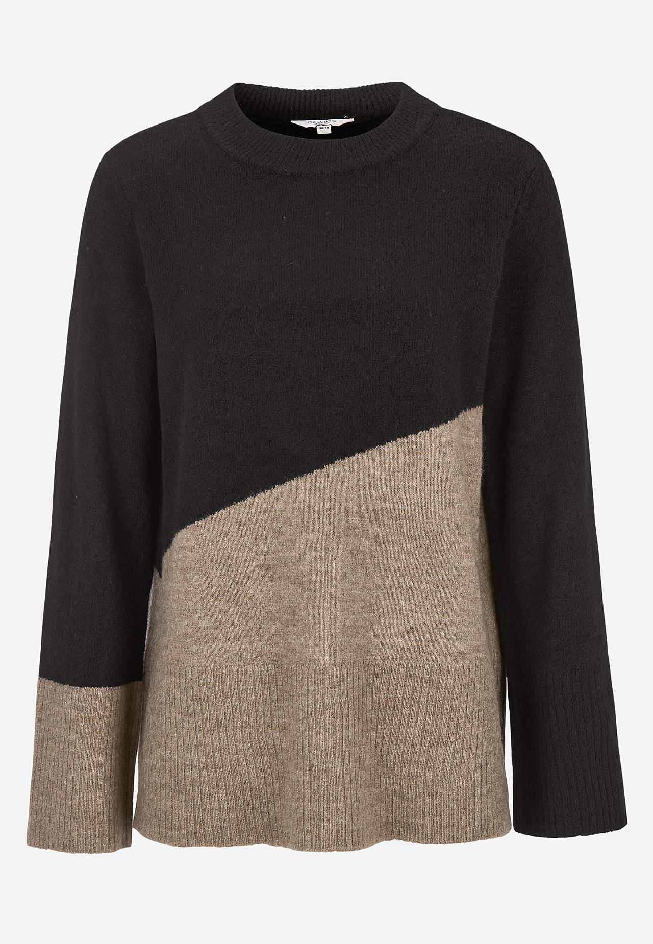 Dzianinowy sweter z okrągłym dekoltem