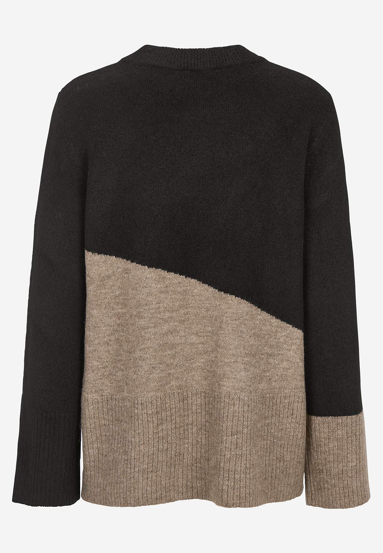 Dzianinowy sweter z okrągłym dekoltem