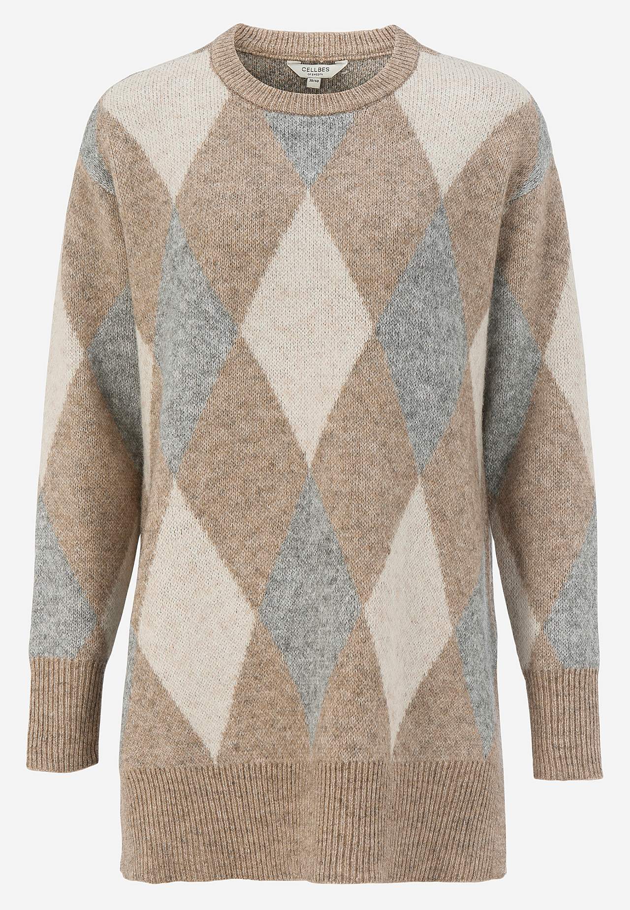 Dzianinowa tunika z rozcięciami