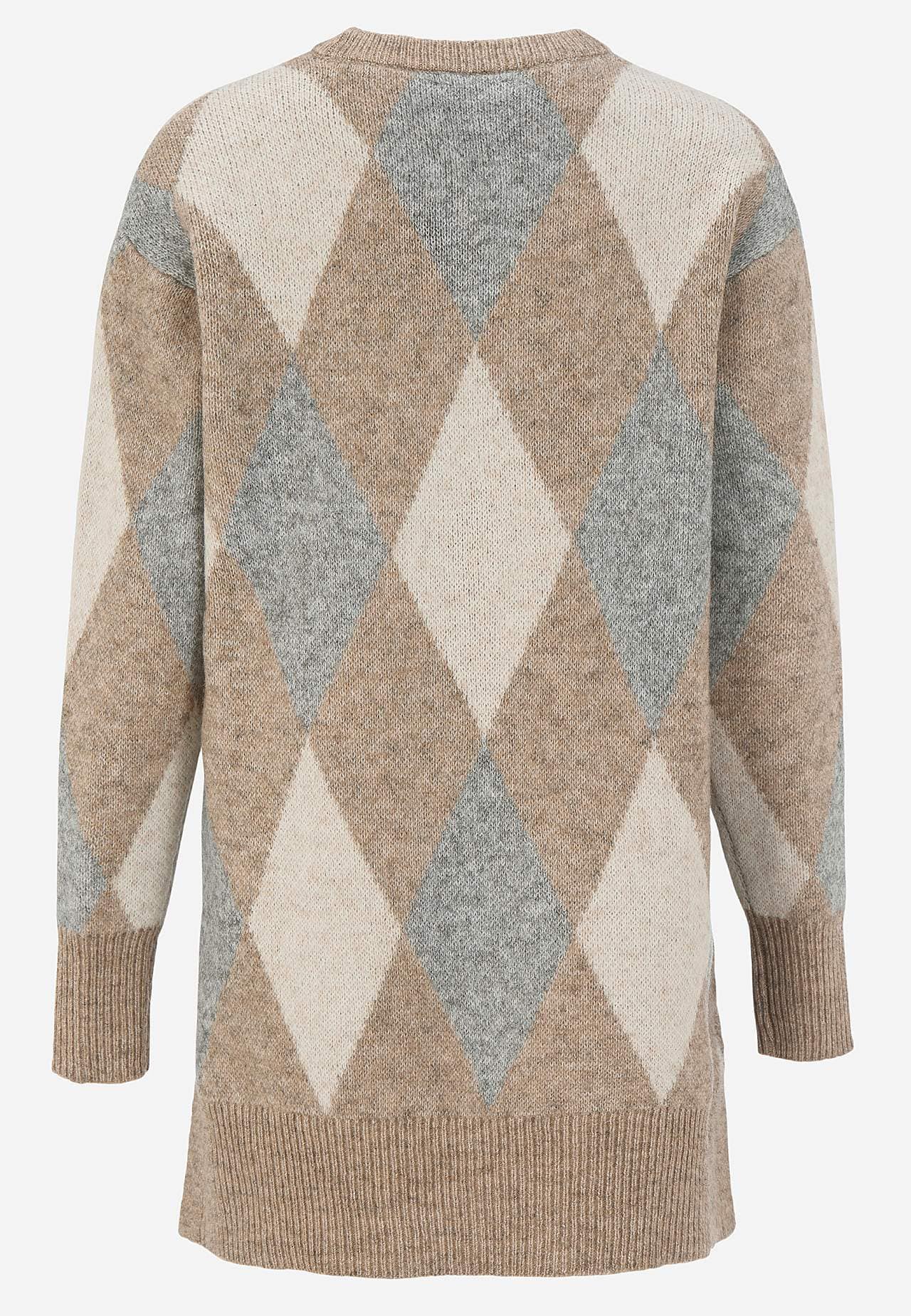 Dzianinowa tunika z rozcięciami