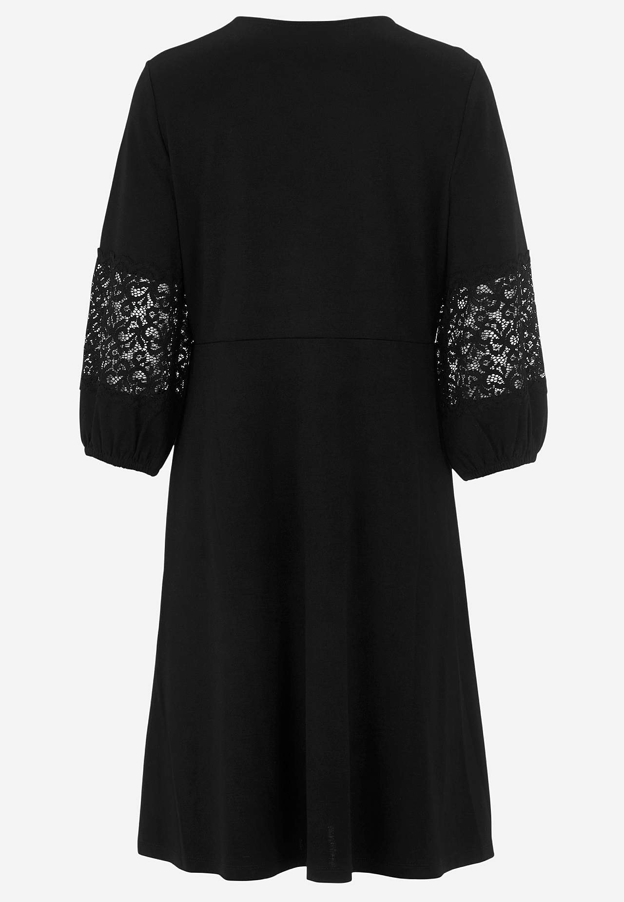 Sukienka z wiskozy z koronkowymi detalami