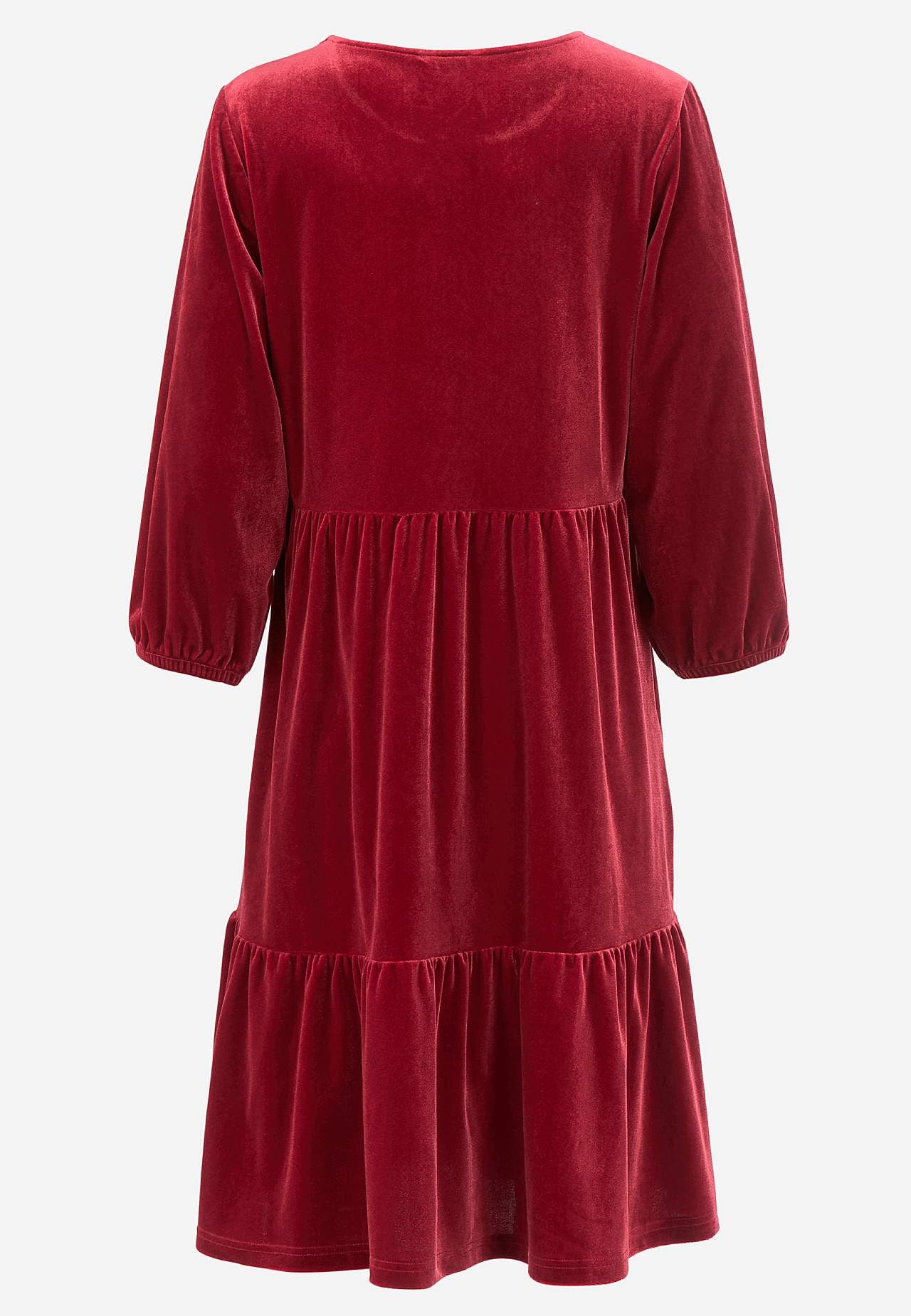 Sukienka z aksamitu z falbankami