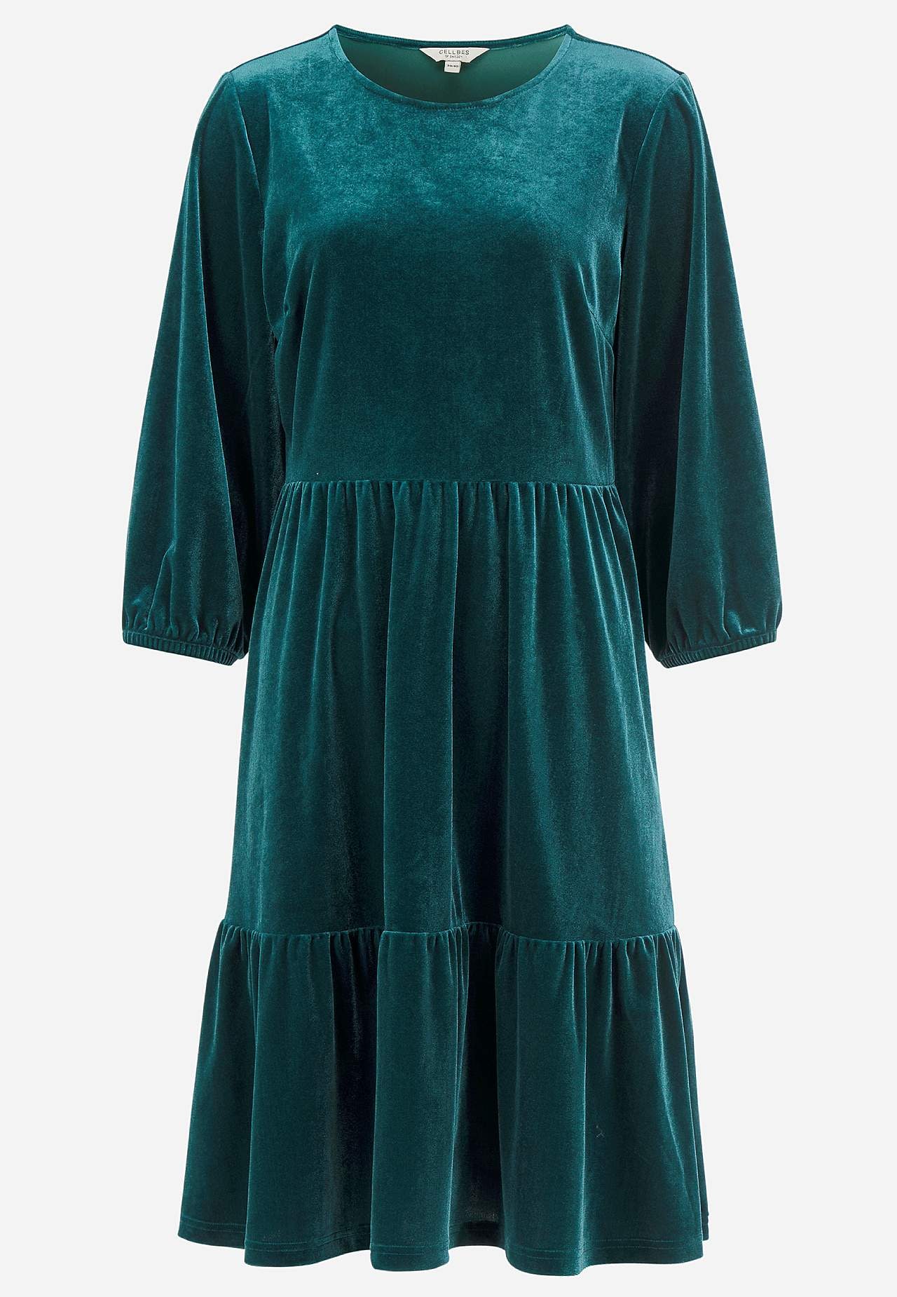 Sukienka z aksamitu z falbankami