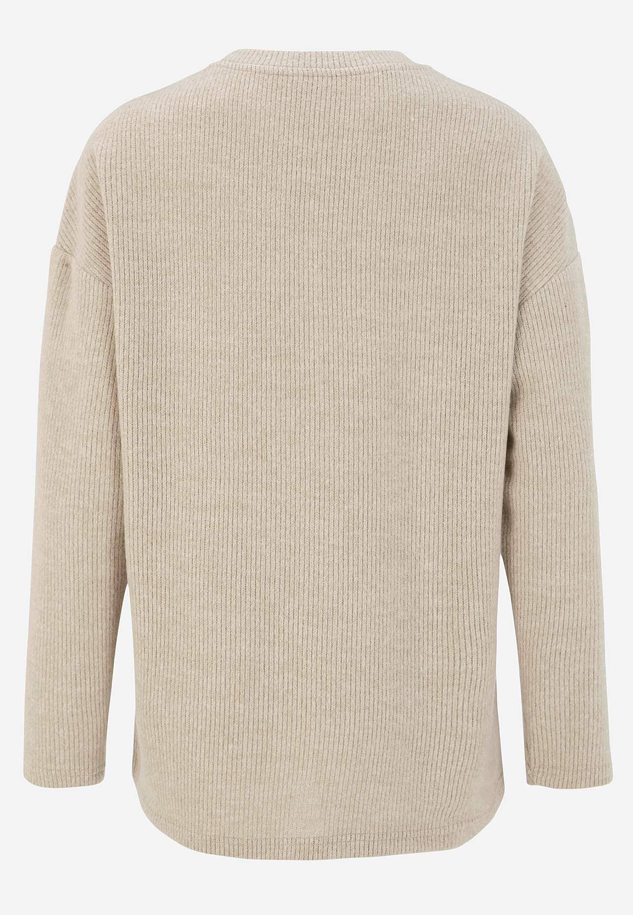 Super miękki sweter z dekoracyjnym szwem środkowym Beata