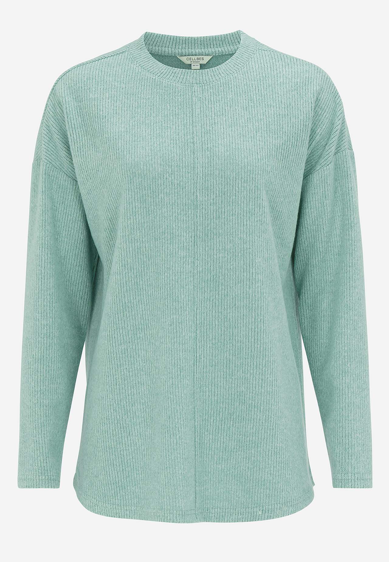 Super miękki sweter z dekoracyjnym szwem środkowym Beata