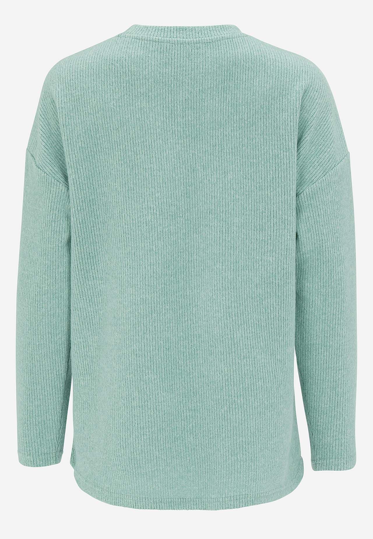 Super miękki sweter z dekoracyjnym szwem środkowym Beata