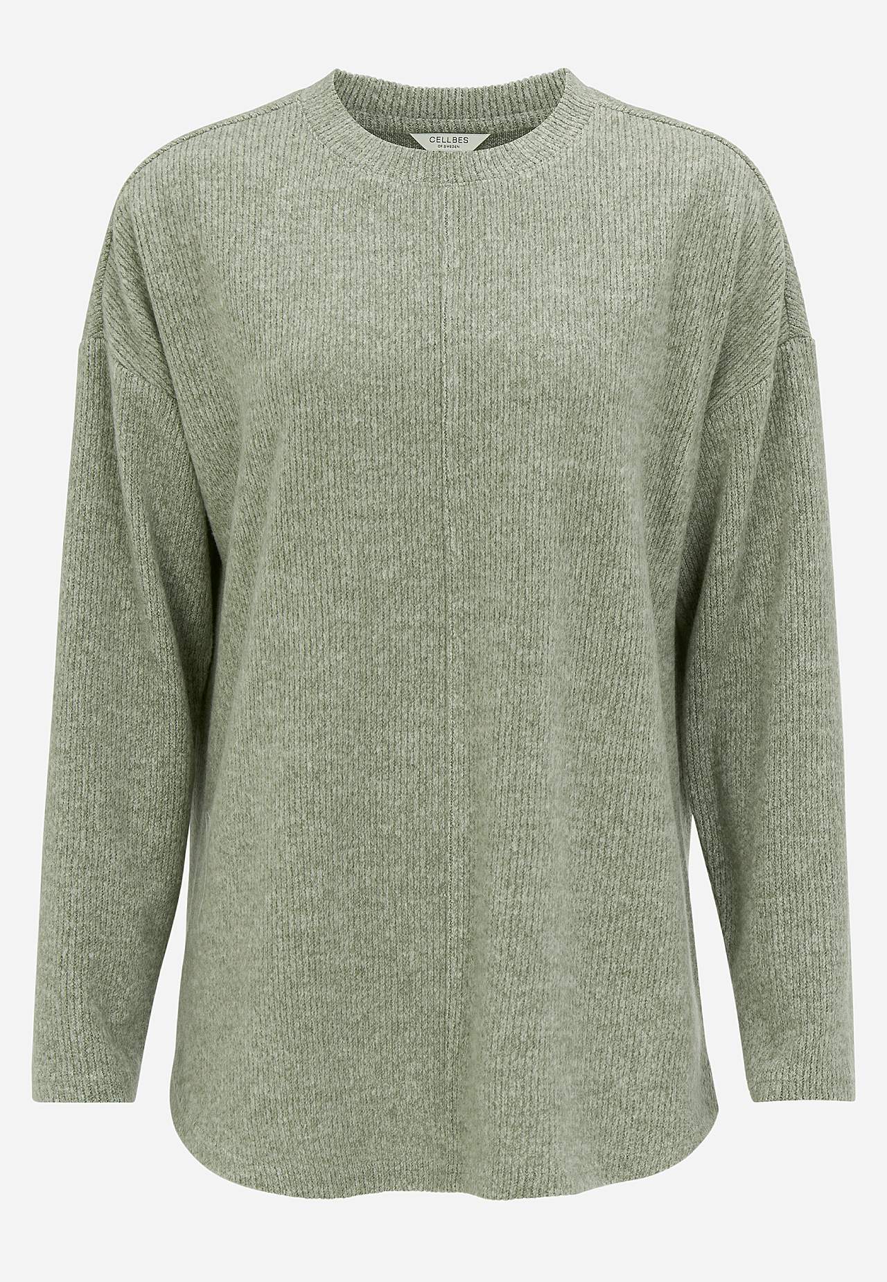 Super miękki sweter z dekoracyjnym szwem środkowym Beata