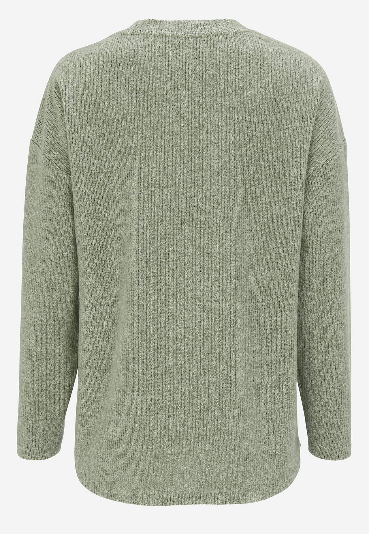 Super miękki sweter z dekoracyjnym szwem środkowym Beata