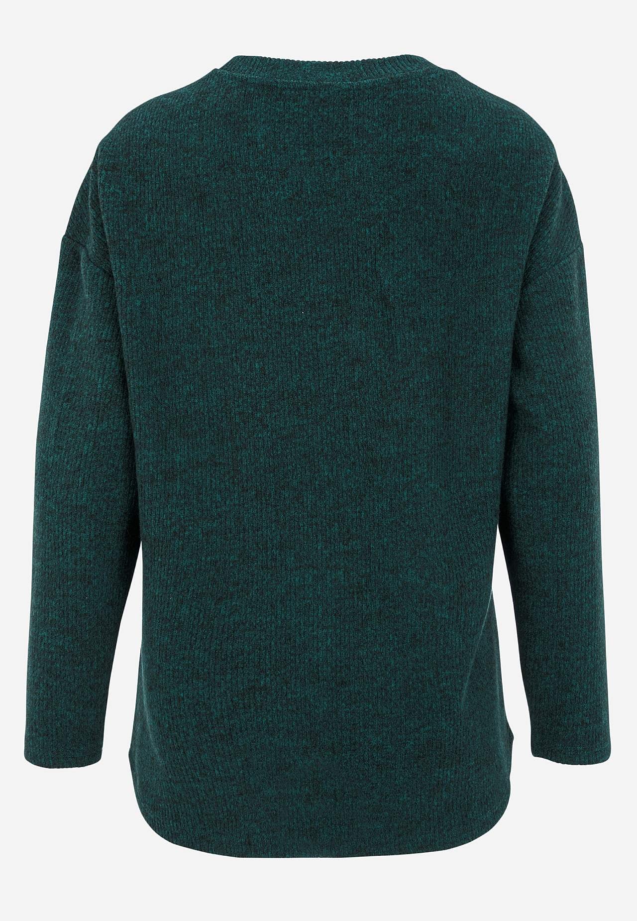 Super miękki sweter z dekoracyjnym szwem środkowym Beata