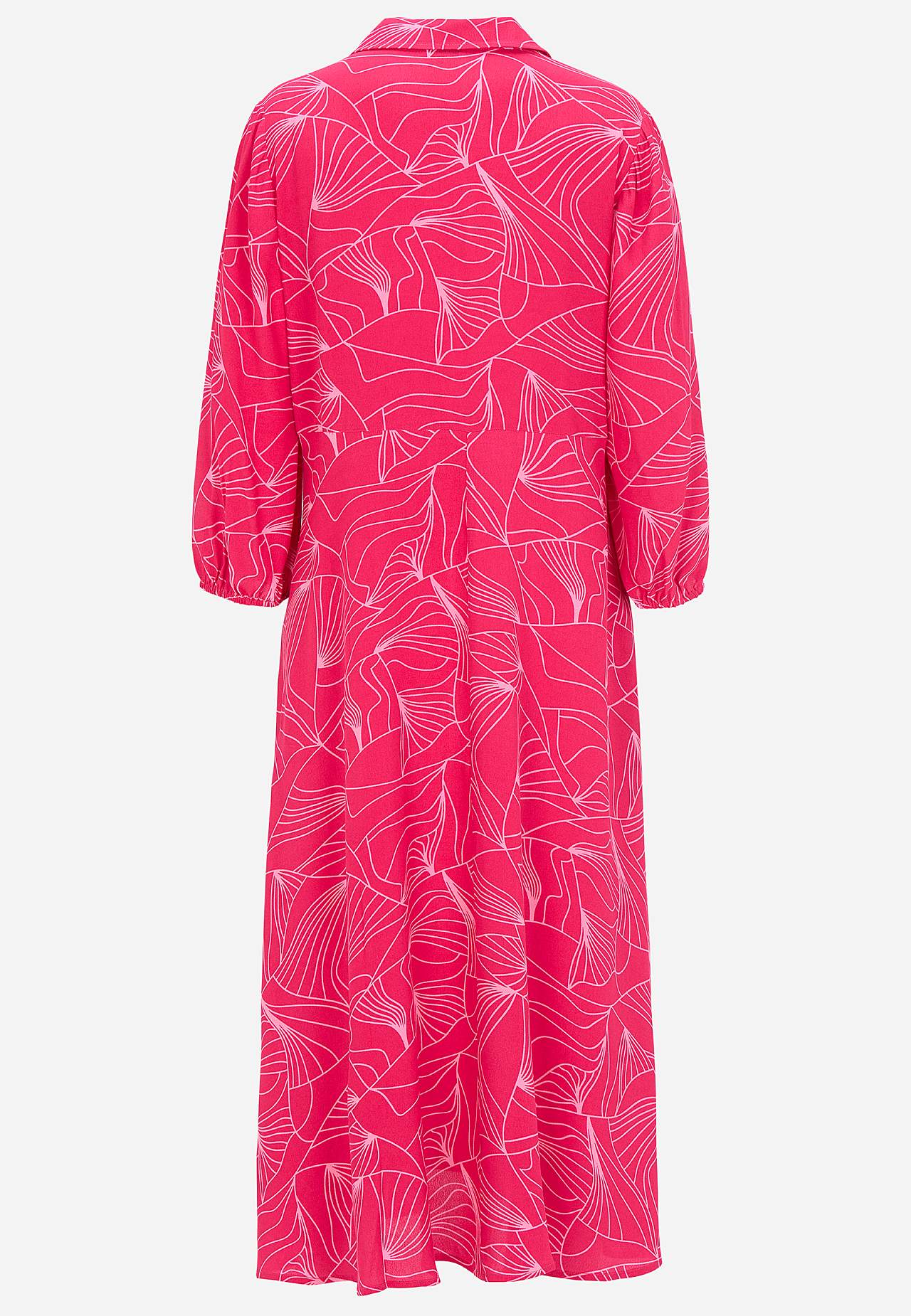 Tkana sukienka z kieszeniami