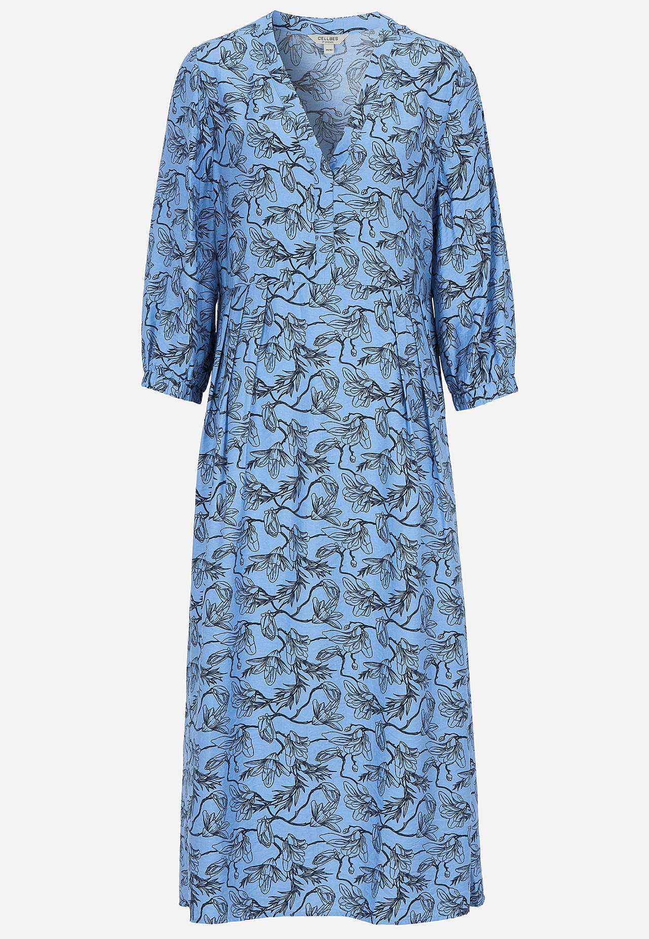 Tkana i wzorzysta sukienka