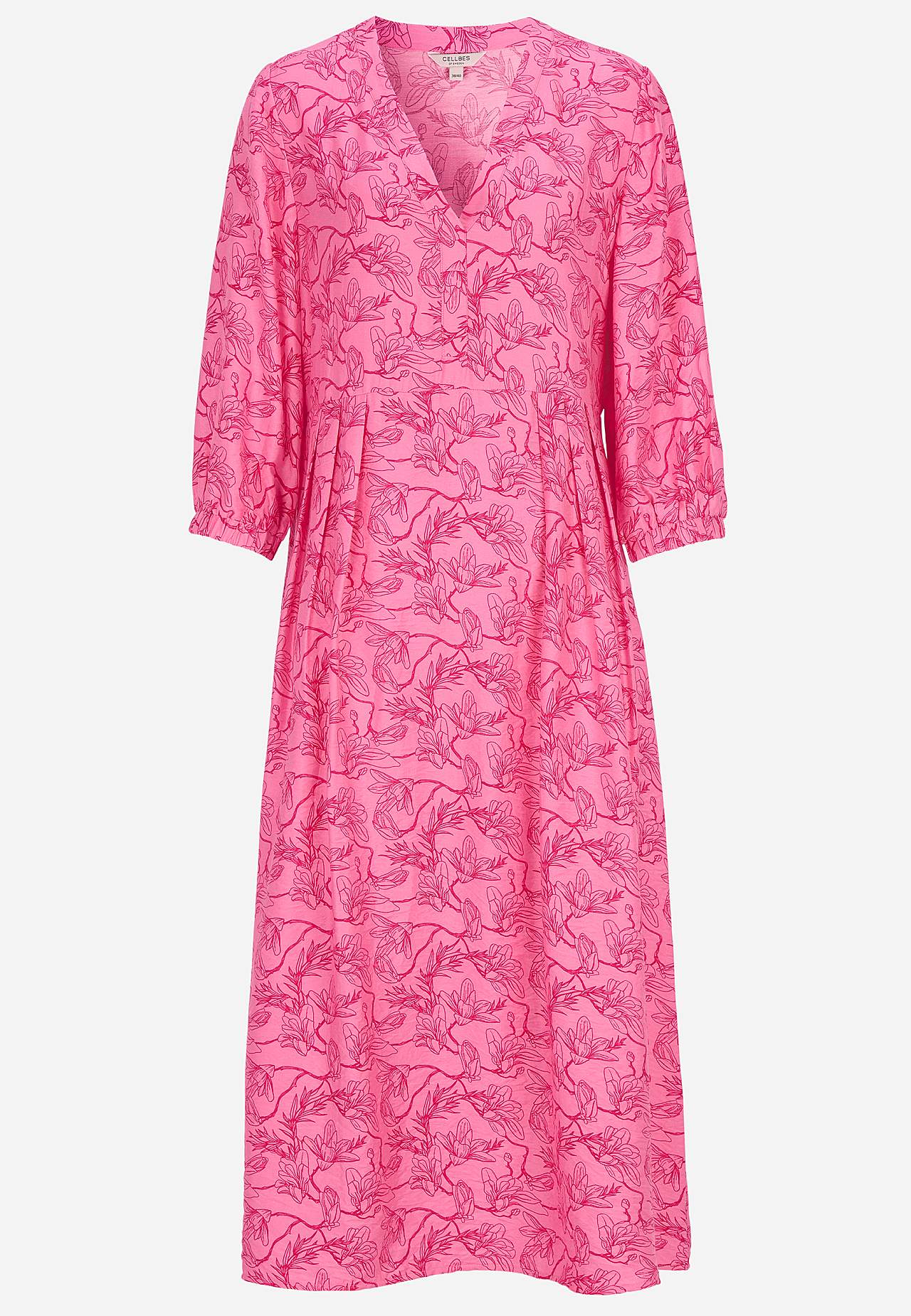 Tkana i wzorzysta sukienka