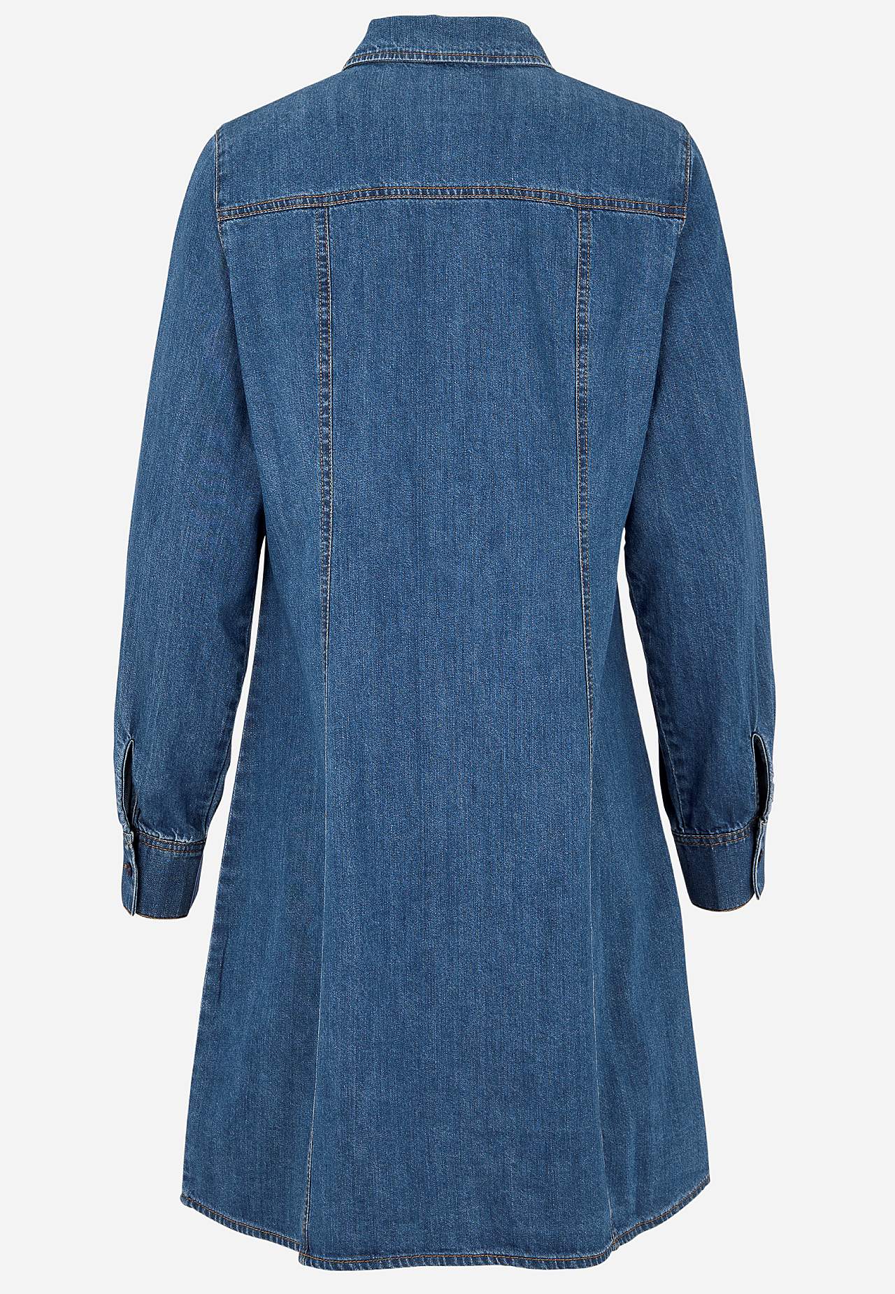 Nierozciągliwa sukienka jeansowa