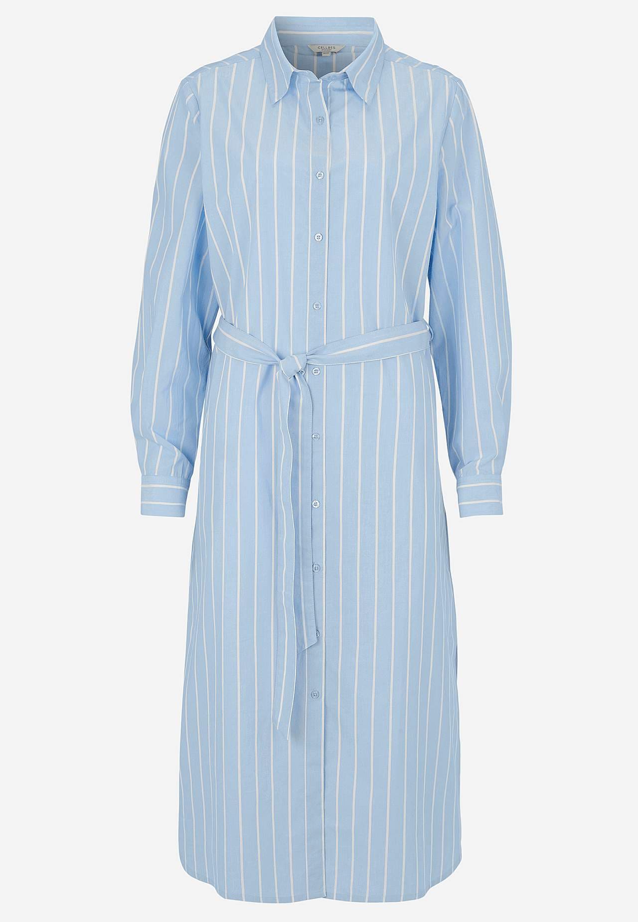 Pasiasta sukienka z kieszeniami