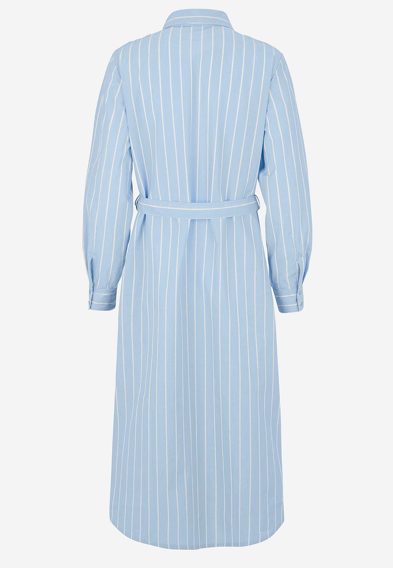 Pasiasta sukienka z kieszeniami