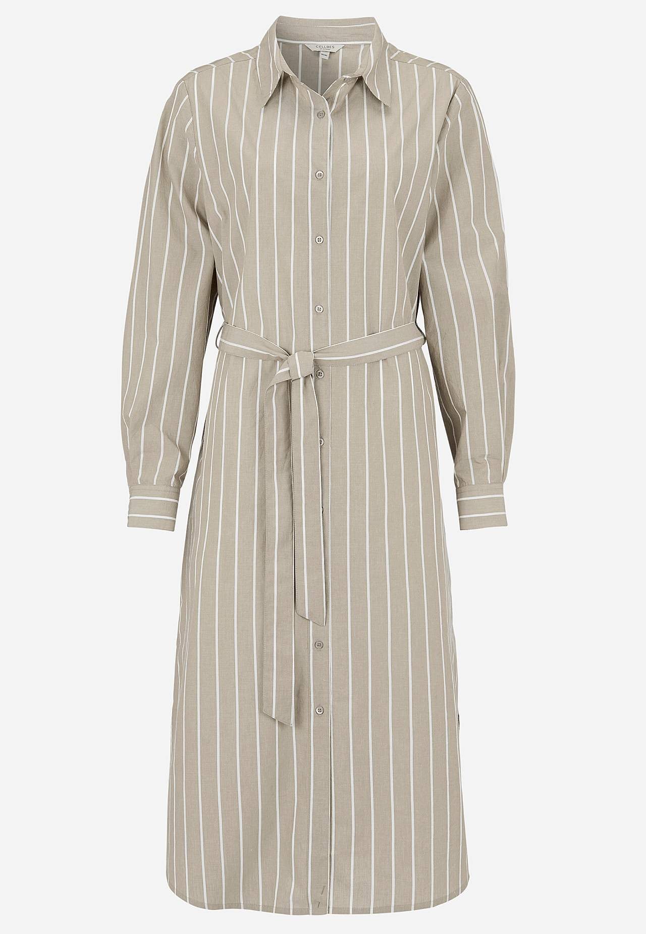 Pasiasta sukienka z kieszeniami