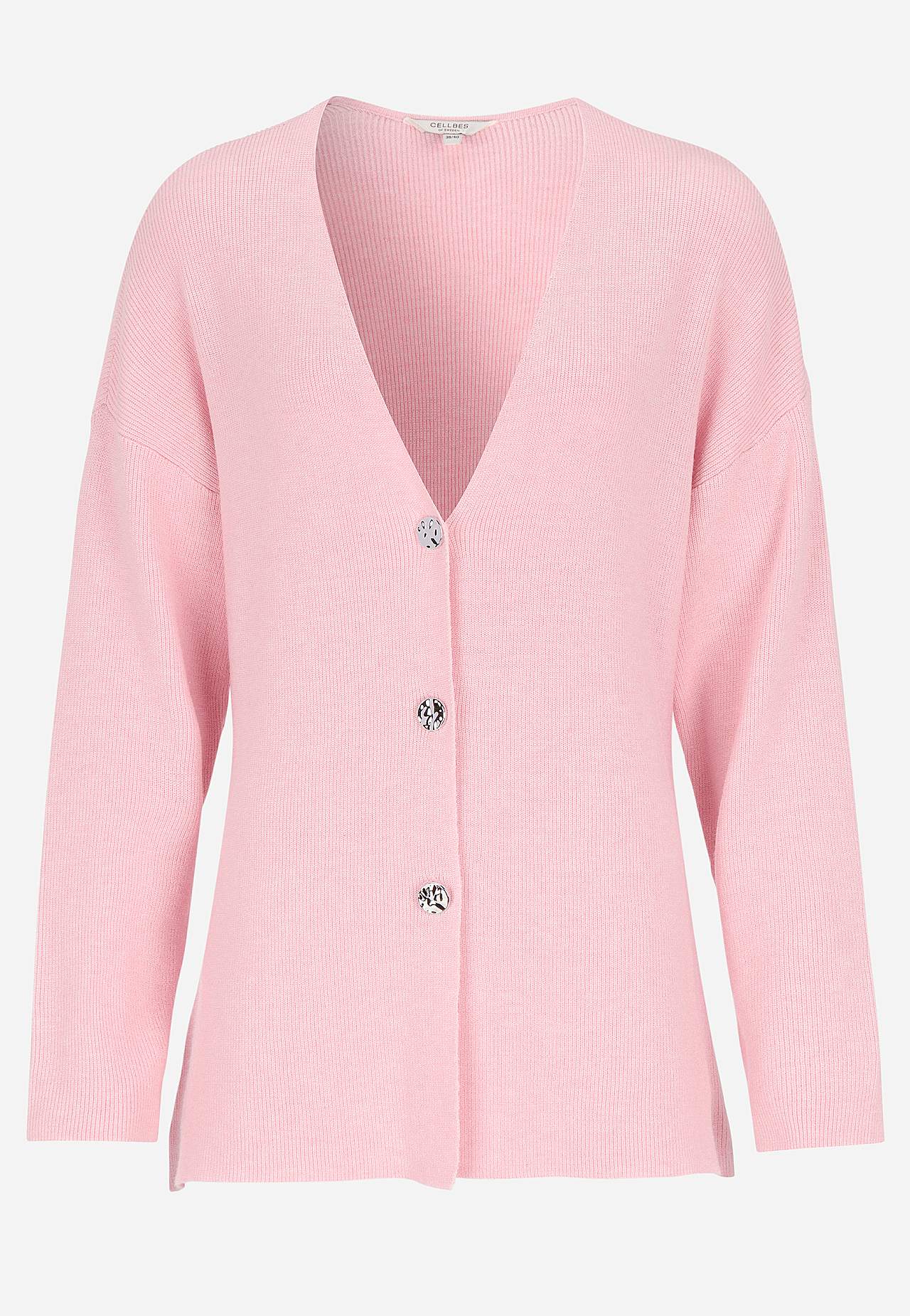 Rozpinany sweter cienko dziergany