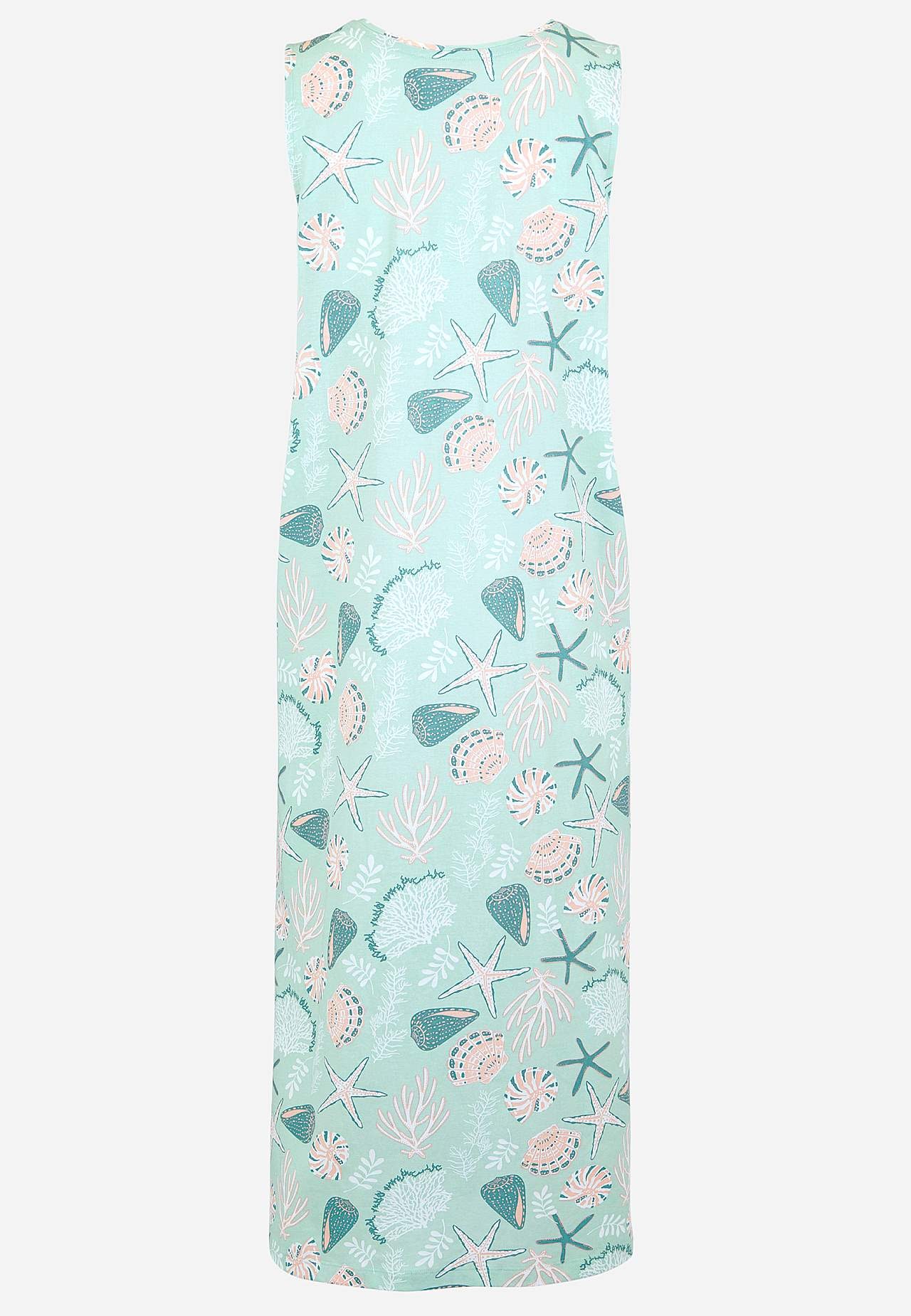 Wzorzysta koszula nocna bez rękawów