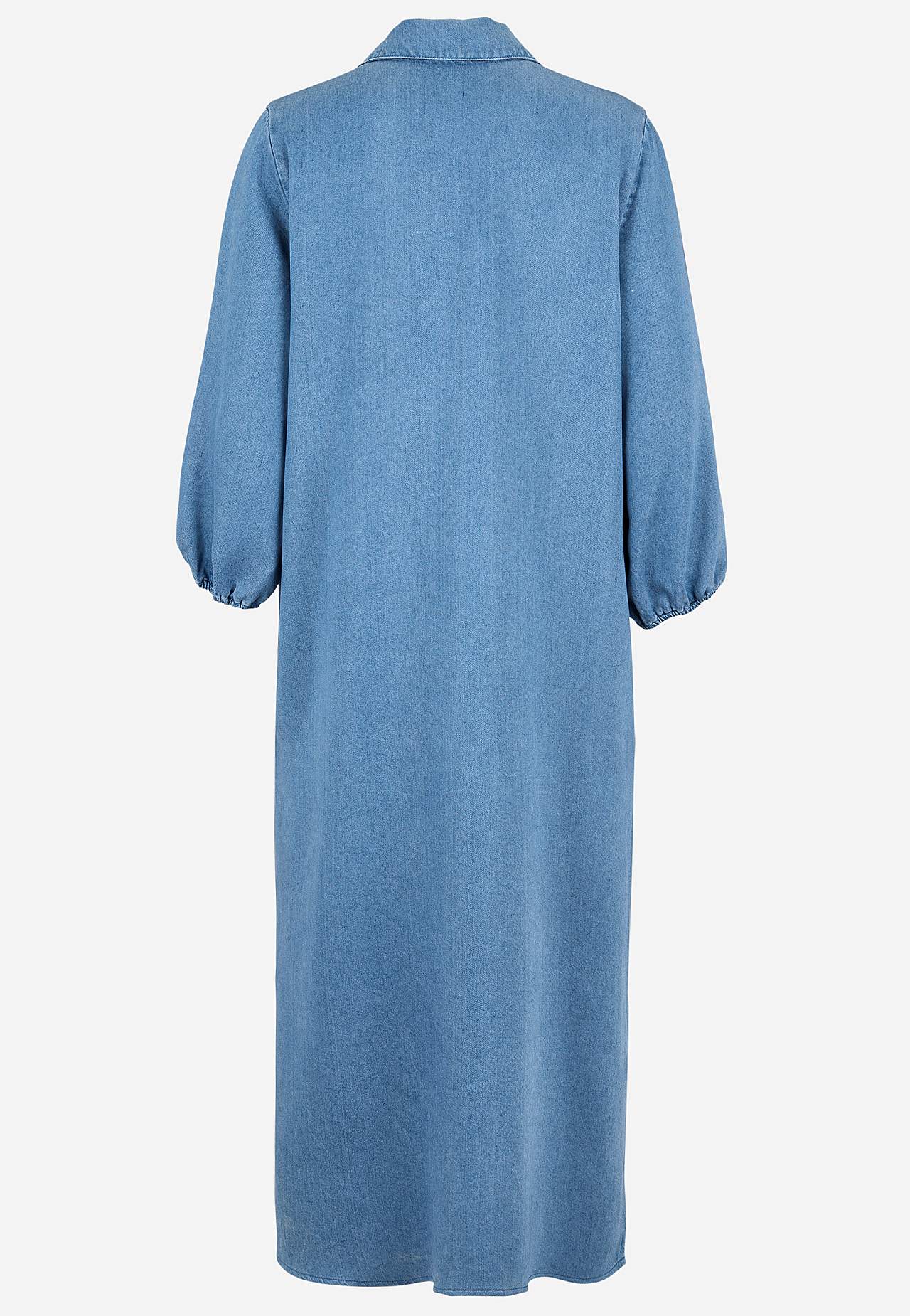 Ultramiękka Premium sukienka jeansowa z kołnierzem