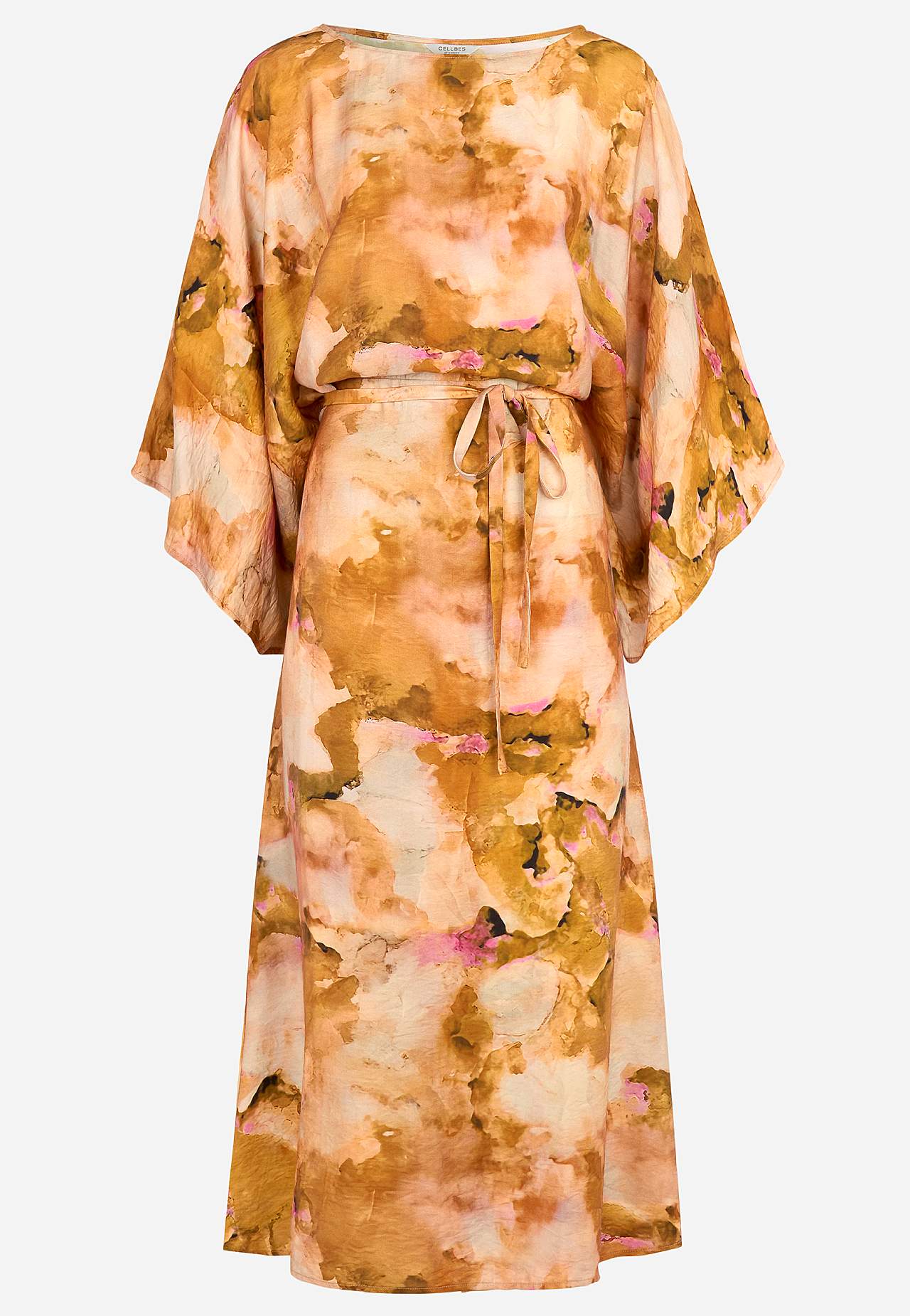 Wzorzysta sukienka kaftanowa