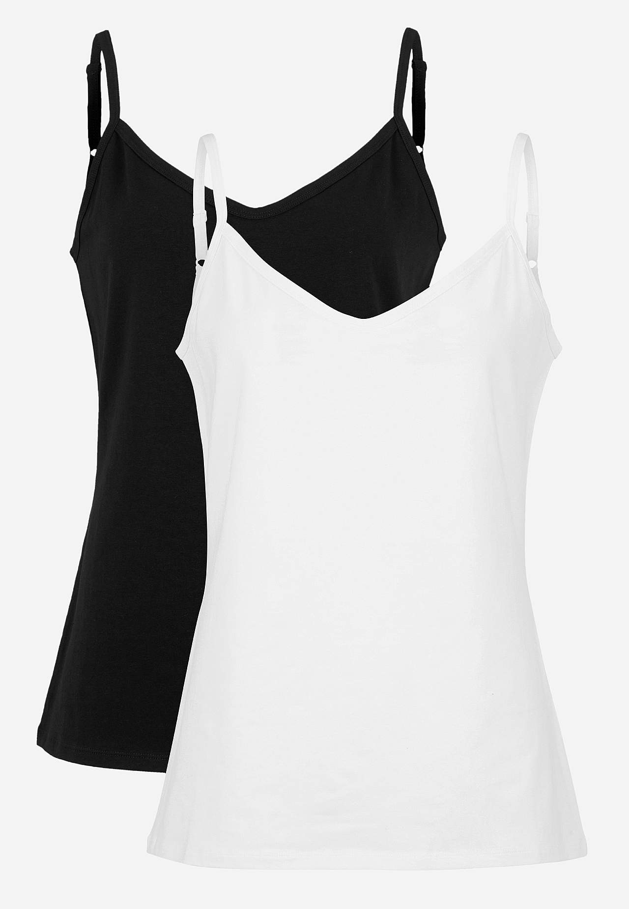 Top bez rękawów z miękkiej i ekologicznej bawełny 2 sztuki