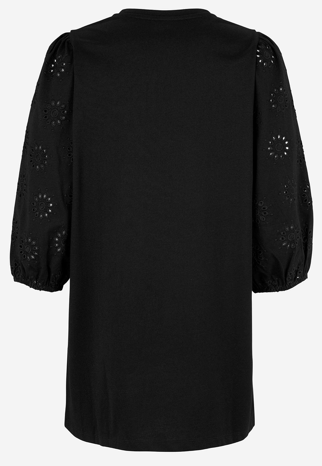 Tunika z dżerseju z haftowanymi rękawami