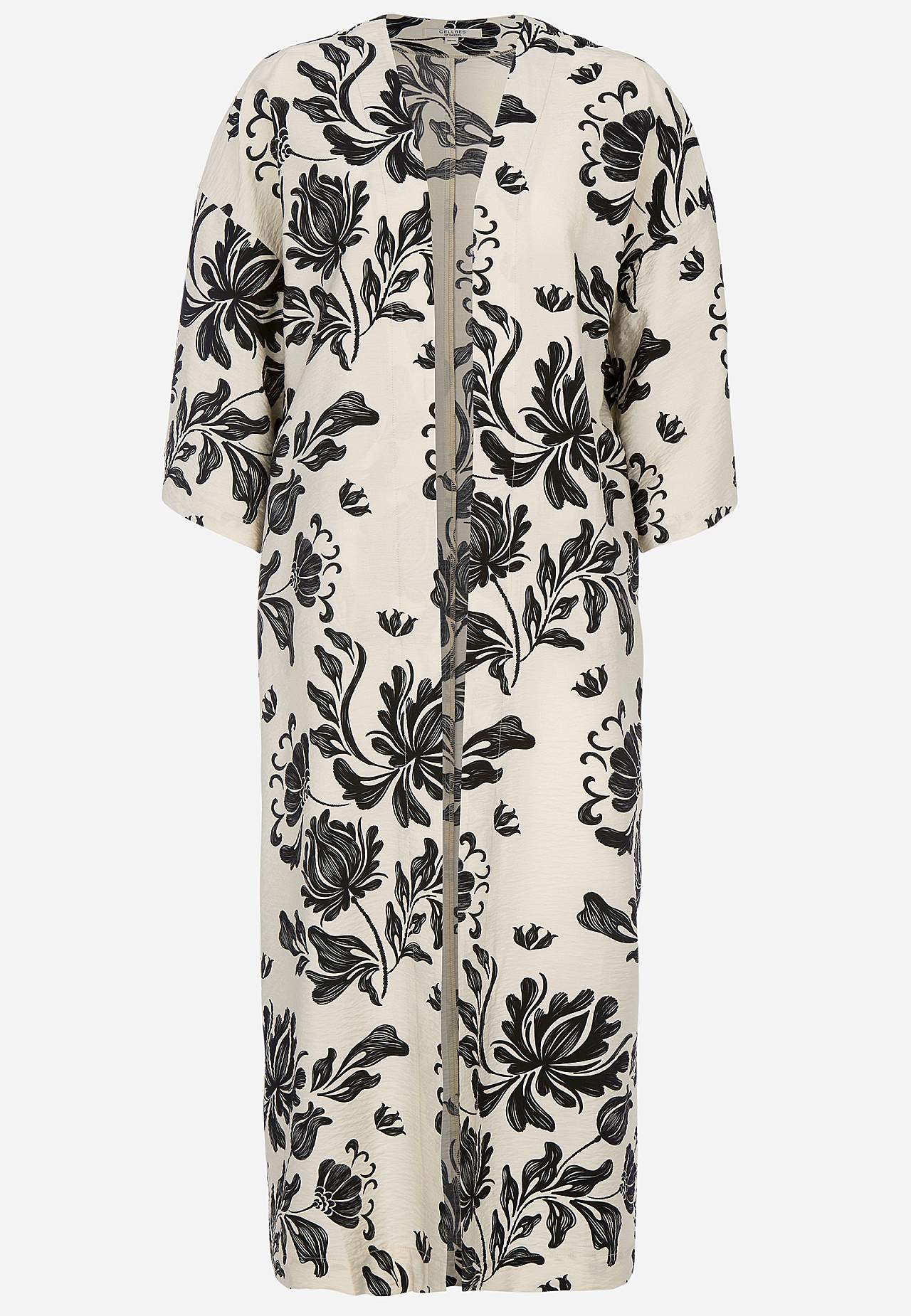 Otwarty kaftan z kieszeniami