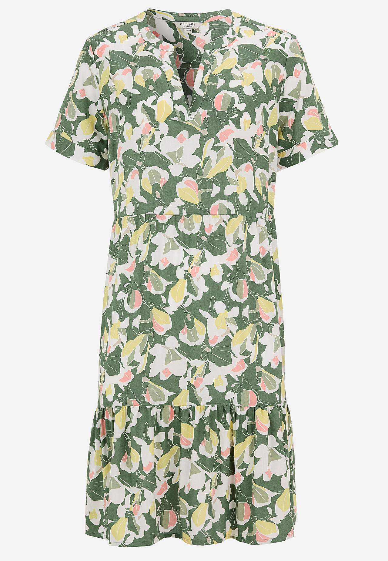 Sukienka z wiskozy z falbanką