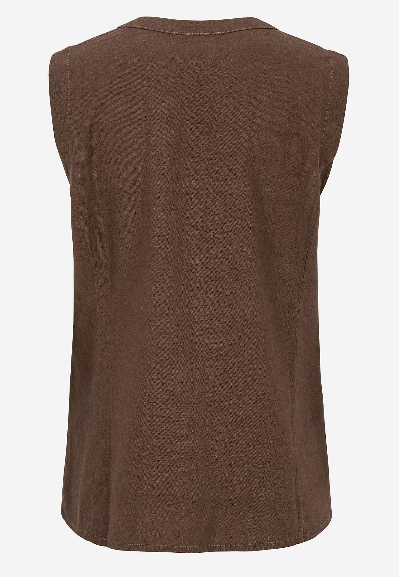 Lniana bluzka bez rękawów